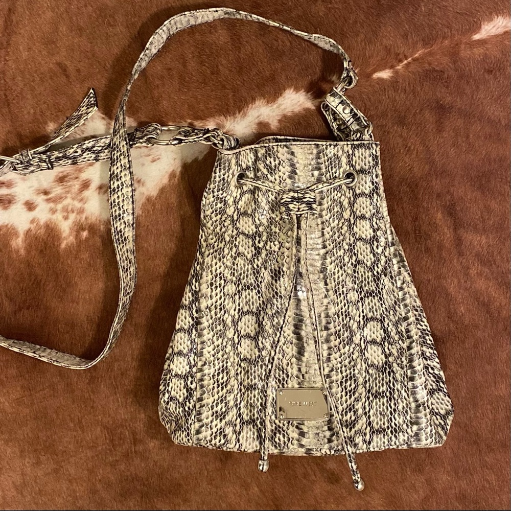 Nine West Faux Snakeskin Bucket Bag